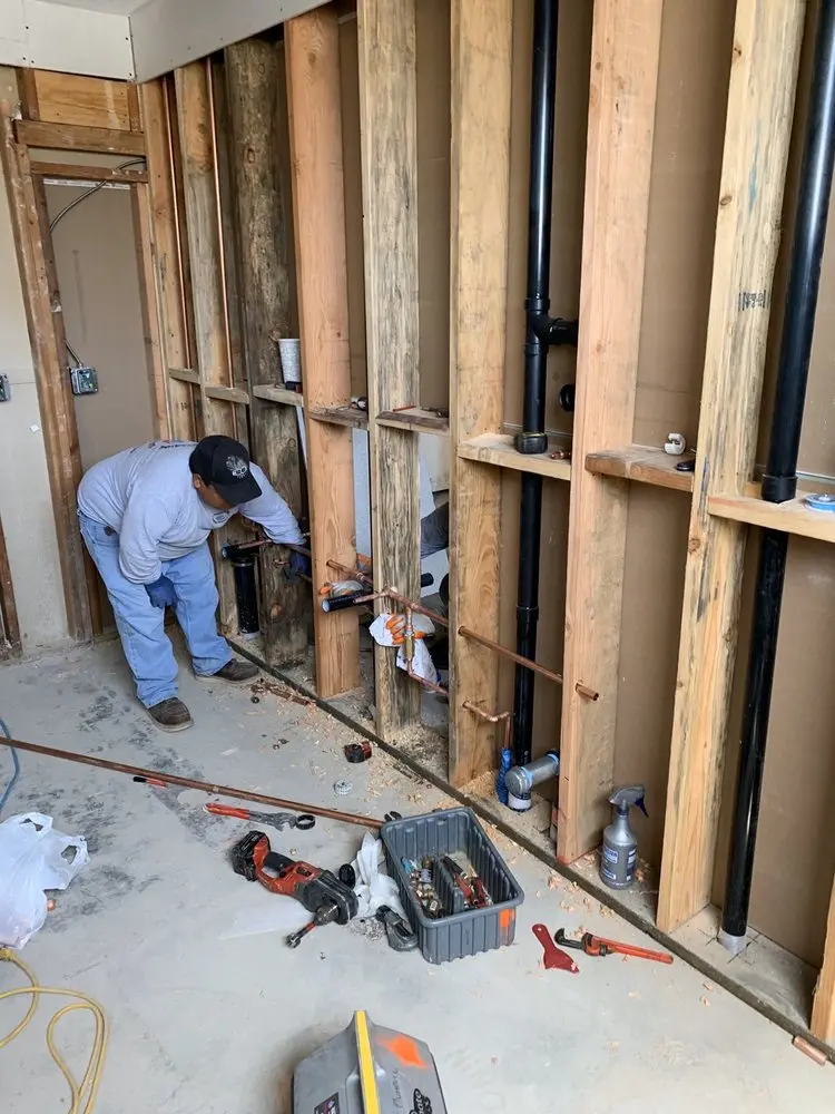 Commercial rough-in plumbing for Water Heater Replacement in NoMa